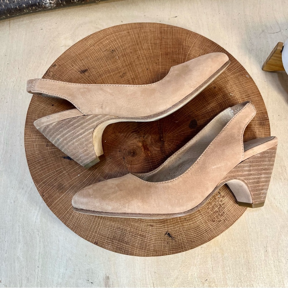 NWOB Eileen Fisher | Milla Slingback Pump in Latte Nubuck Size 6.5